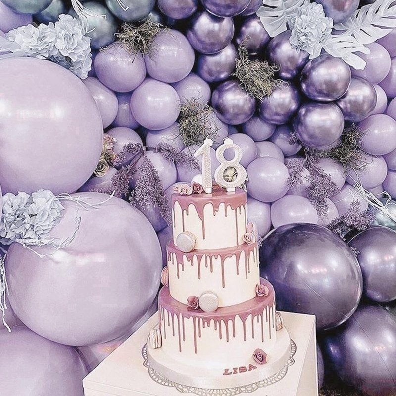 PartyWoo Dusty Purple Balloons 100pcs Different Sizes Pack of 18 12 10 5 Inch Lavender Lilac Boho Neutral Balloon Arch Kit for Baby Shower Graduation Cat Tornado Birthday Party Decorations Purple-F33