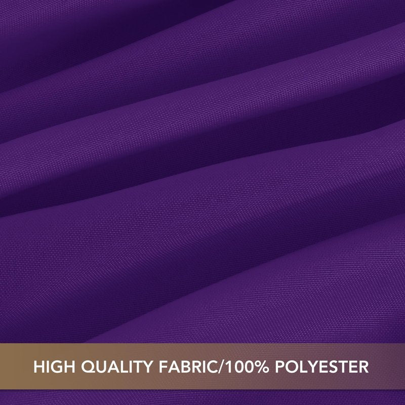 sancua Rectangle Tablecloths for 6 Foot Tables, 6 Pack - Washable Polyester Fabric Table Cloth for Halloween Party, Wedding Birthday Banquet Reception, 54x108 Inch, Purple