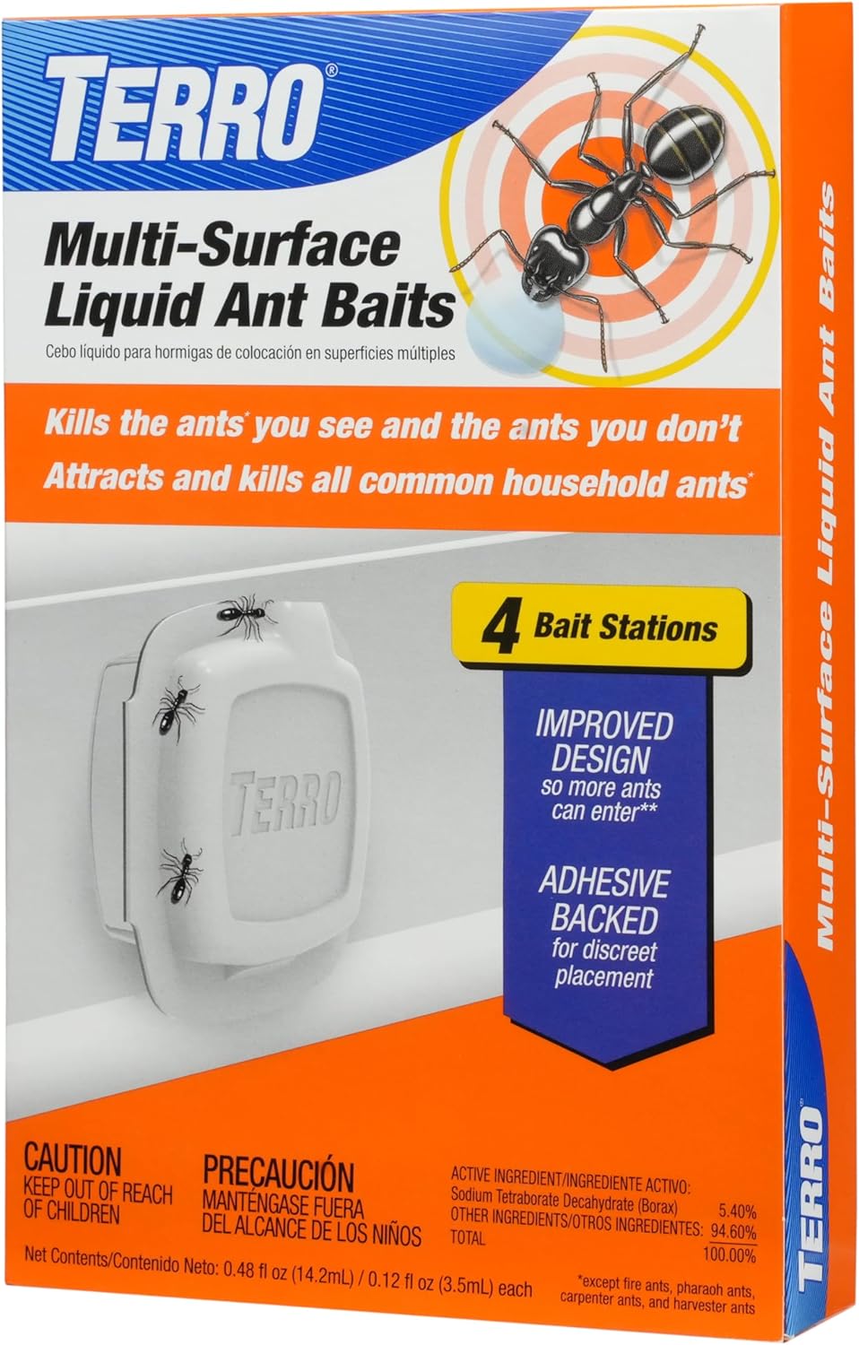 TERRO Indoor Liquid Ant Baits - Discreet Adhesive Strips for Effective Ant Control - 4 Pack
