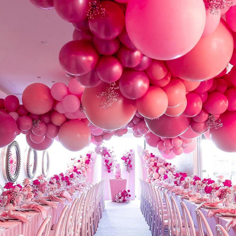 PartyWoo Hot Pink Balloons 101pcs 12 Inch Magenta Fuchsia Balloons for Baby Shower Gender Reveal Engagement Bachelorette Wedding Bridal Shower Anniversary Birthday Party Decorations Pink-Y12