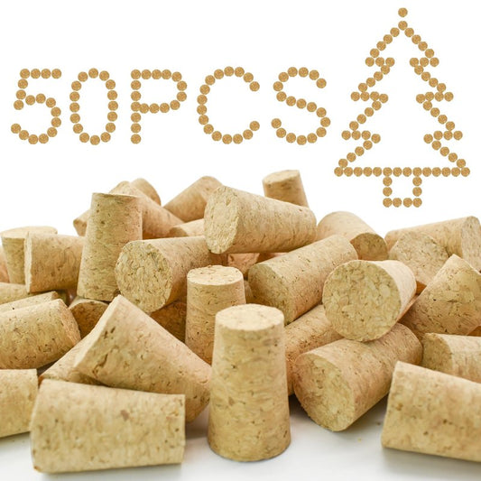Enkrio 50pcs Natural Soft Wine Corks, Wine Making Crafts Wood Cork Stopper Replacement Corks For Wine Bottles
