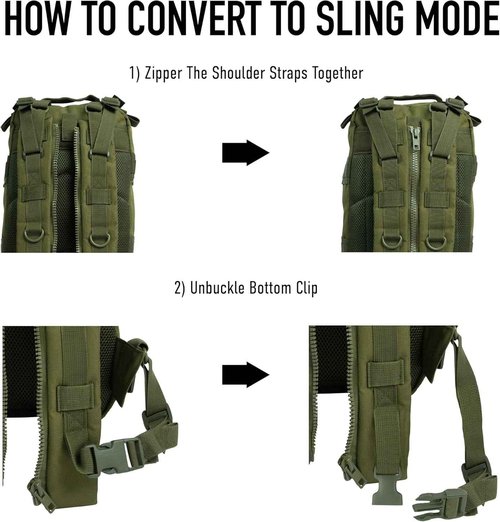 Convertible Tactical Backpack – Rothco Medium Transport Pack for Hiking & Outdoor Use