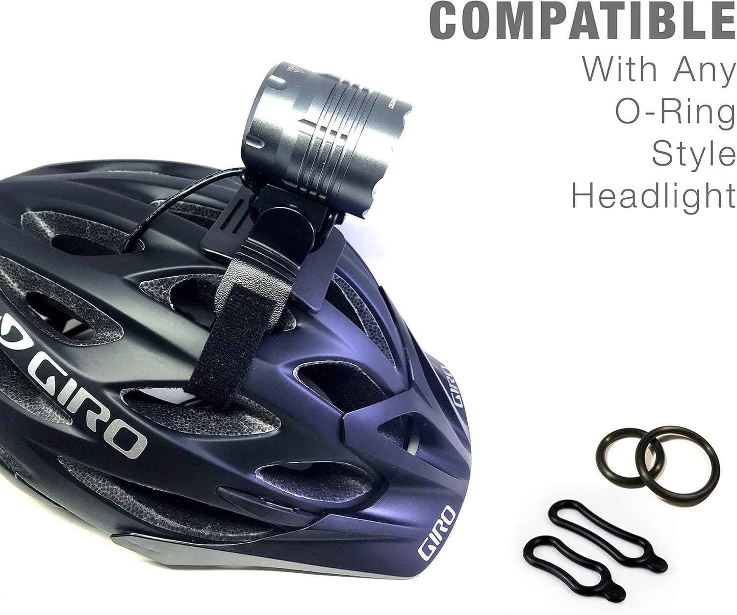 Night Provision Bike Light Helmet Mount for Cree LED Lights - Compatible with Gemini, Magicshine, SB1, SB1600, BX-300