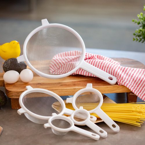 Chef Craft Classic Stainless Steel Mesh Strainer, 6 inch, White