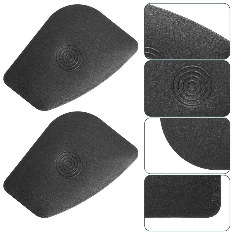 salbsever Pan Scraper Tool 5 Pack Plastic Pot Scraper Dish Scrapers for Cast Iron Food Scrapers Tool Non-Scratch Plastic Bowl Scraperes for Cleaning Grease Burnt Food （Black Thickness 0.078 inches