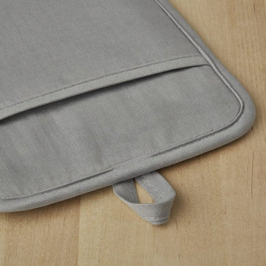 KitchenAid Ribbed Soft Silicone Pot Holder 2-Pack Set, Grey, 7"x9"