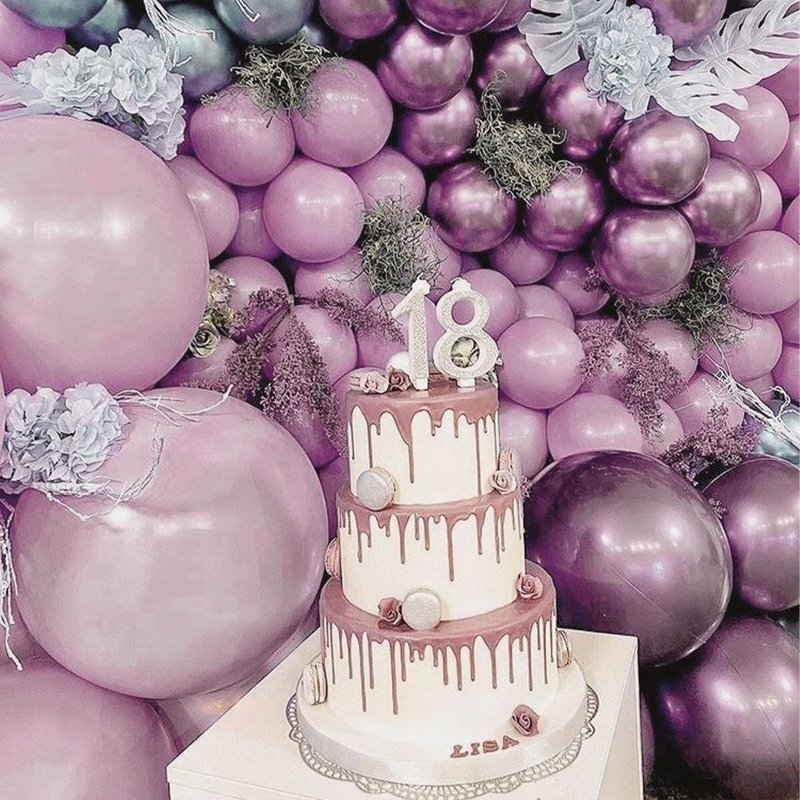 PartyWoo Dusty Purple Balloons 140pcs Different Sizes Pack of 18 12 10 5 Inch Lavender Boho Neutral Balloon Arch Kit for Baby Shower Graduation Butterfly Fairy Birthday Party Decorations Purple-F29