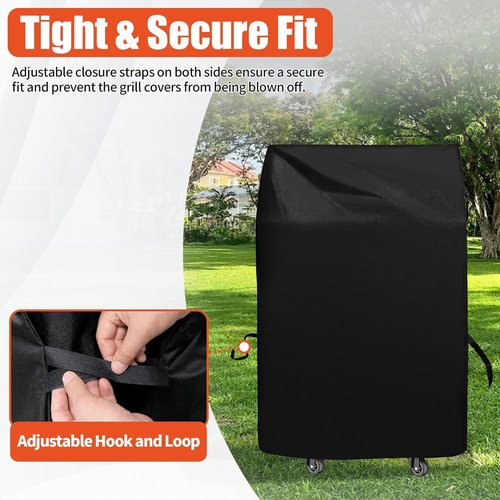 iCOVER 30-Inch Waterproof BBQ Grill Cover - Lightweight, Dustproof & UV-Resistant for Two Burner Smokers