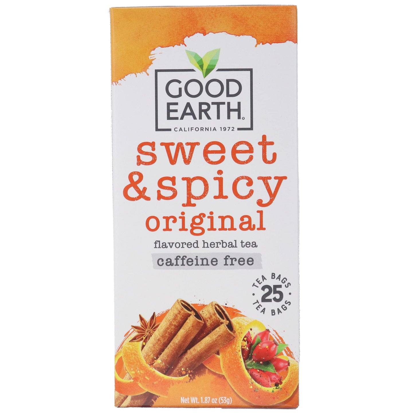 Good Earth Sweet & Spicy Flavored 25 Tea Bags 4 Pack Herbal Teas