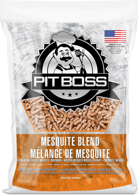 Pit Boss 100% All-Natural BBQ Hardwood Pellets - Mesquite Blend for Grilling & Smoking | 20 lbs.