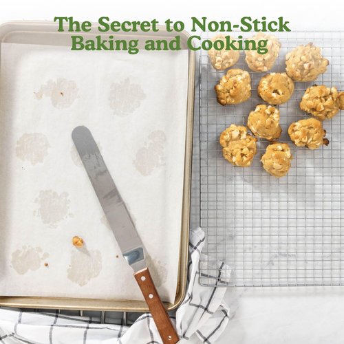 egency Wraps Parchment Paper For Non-Stick Cooking and Baking, Lining Cookie Sheets, Cake Pans, Air Fryer and Microwave safe, Greaseproof, white, 20ft Roll (pack of 1)