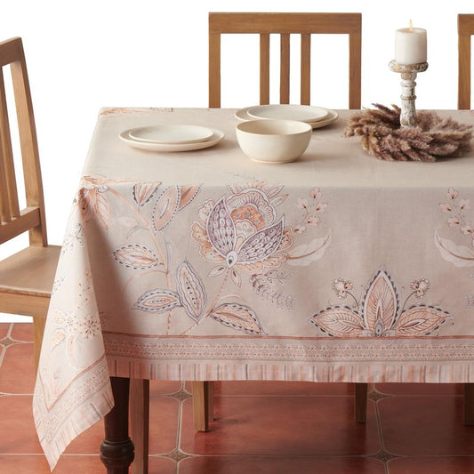 Maison d' Hermine Premium Table Cloth Rectangle Table 100% Combed Cotton 120 x 70 Inches Tablecloth Reusable Decorative for Dining Room, Farmhouse, Home, Party, Festive & Wedding - Society Florals