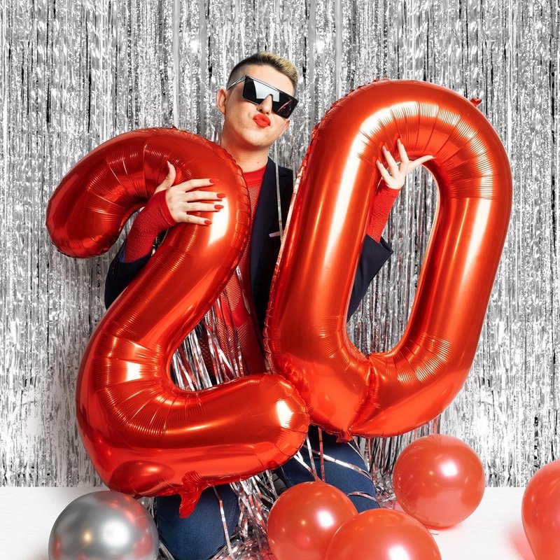 Red Number 15 Balloon 40 inch, 15 Number Balloons, 15th Red Birthday Decorations, 15 Year Old Girls Boys Party Supplies