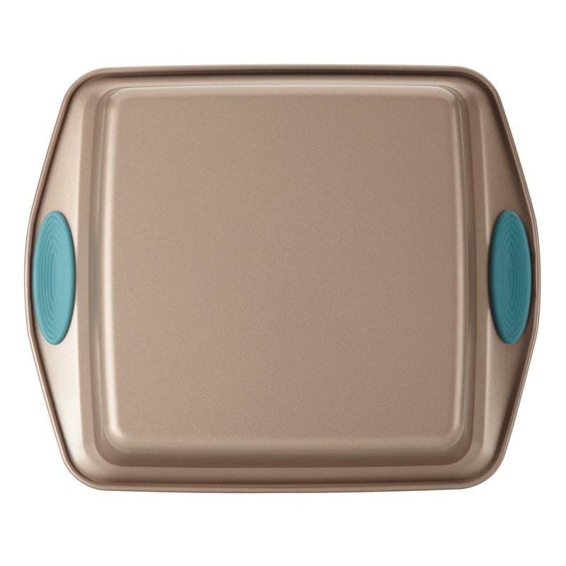Rachael Ray Cucina Nonstick Baking Pan / Nonstick Cake Pan, Square - 9 Inch, Brown