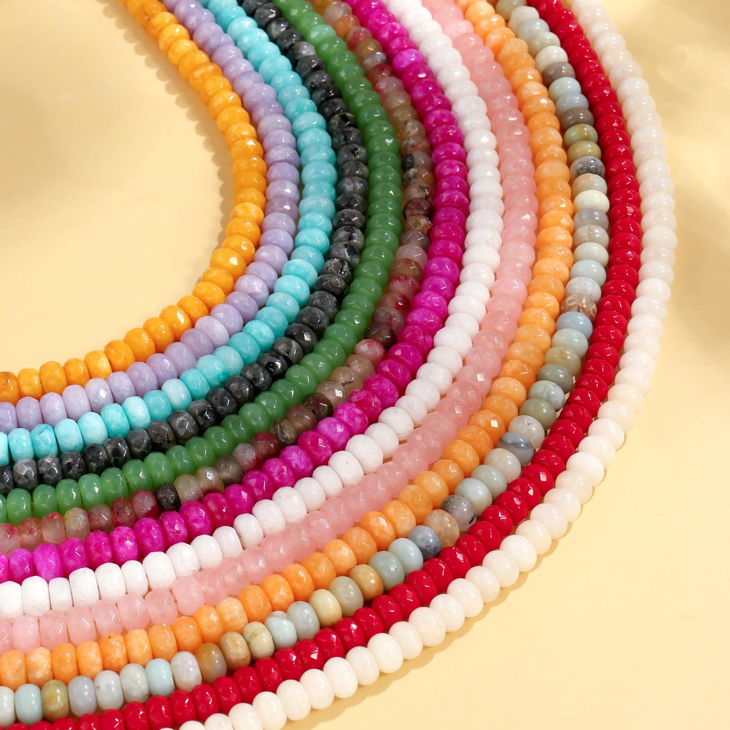 Badu Colorful Gemstone Beaded Necklace for Women Natural Stone Bead Beach Rainbow Choker Necklace Fashion Trendy Jewelry Gifts