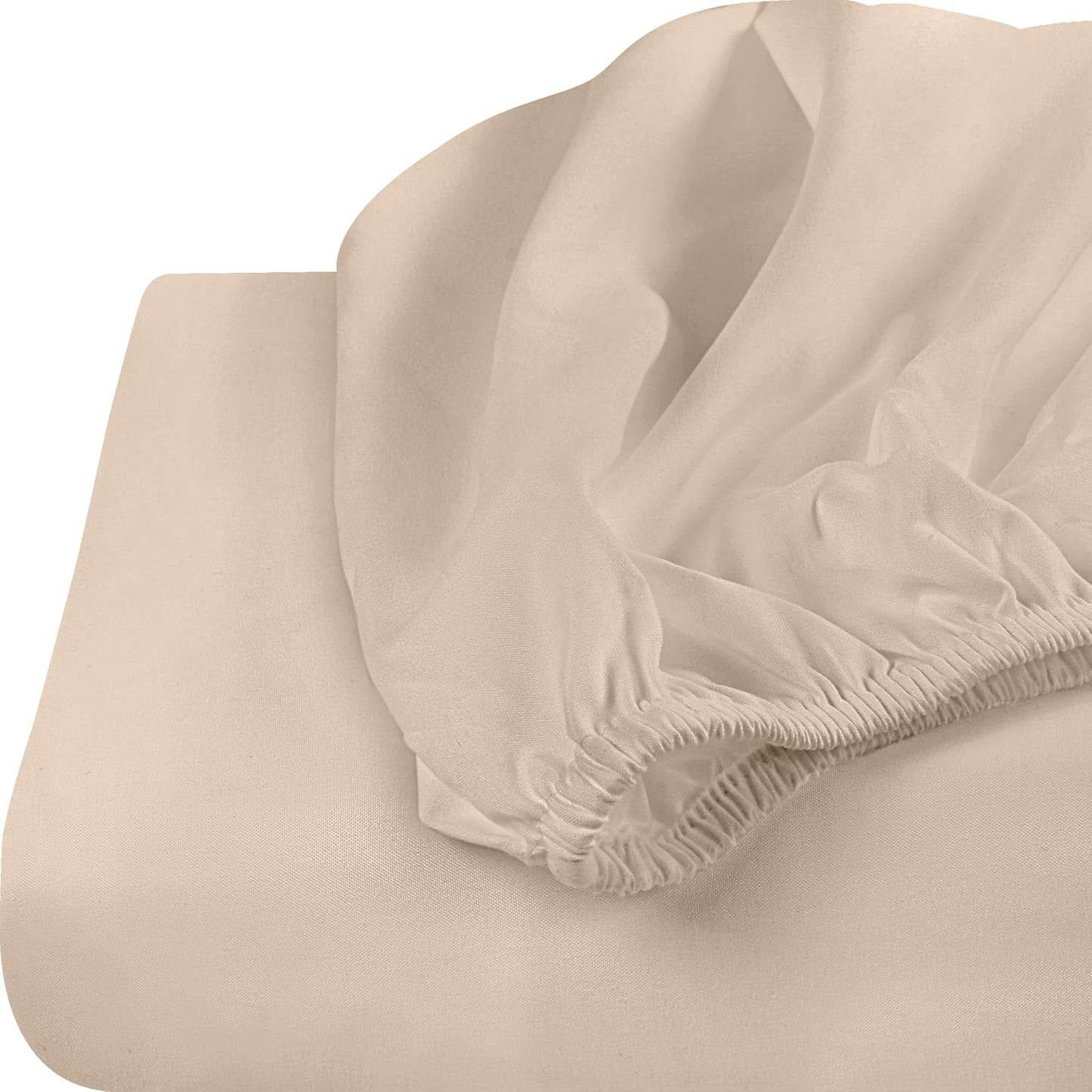 Utopia Bedding Fitted Sheet Set - Soft Brushed Microfiber with Deep Pockets - Easy Care (Full, Beige)