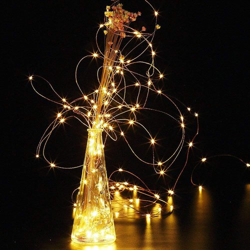 Joomer LED Fairy Lights Battery Operated, 2 Pack Each 16FT 50 LED Cuttable Starry Lights with Timer for Bedroom, Parties, Wedding Christmas Indoor Decor (Warm White)