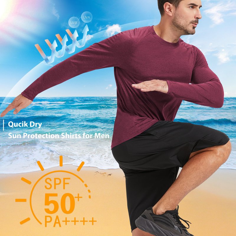 MLYENX 4 Pack Long Sleeve Shirts for Men UPF 50+ UV Sun Protection Quick Dry Moisture Wicking Workout Tee Shirts 3XL