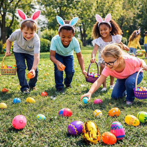 GiftExpress 36 Pcs Jumbo Printed Easter Eggs, Large Golden Hinged Eggs 3” , Church Eggs Hunt, Basket Fillers, Filling Treats for Party Favor, Classroom Office Prize