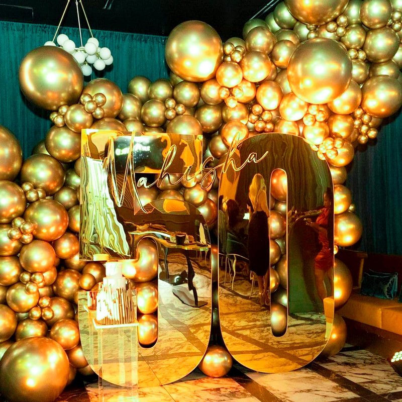 PartyWoo Gold Balloons 20pcs 18 Inch Gold Latex Helium Balloons for Birthday Wedding Anniversary Baby Shower Graduation Bachelorette Retirement Engagement Tea Casino Disco Party Decorations Gold-G101