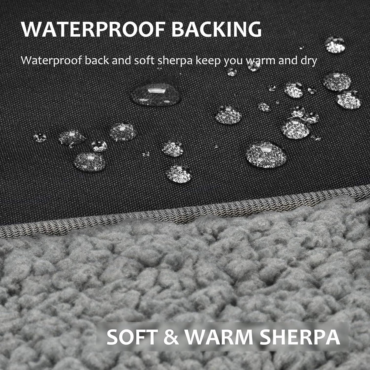 Tirrinia Large Waterproof Outdoor Blanket, Soft Warm Windproof Stadium Blanket with Sherpa Fleece and Foldable for Outdoor Sport, Baseball, Football, Beach, Concerts, Car