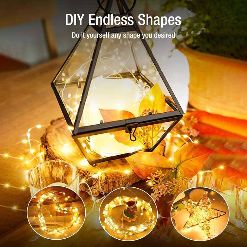 Fairdeer 12 Pack Fairy Lights Battery Operated - 7ft 20 Led Twinkle Lights 3 Modes, Bulk Mini String Lights Waterproof for Mason Jars Vases DIY Party Wedding Decoration Christmas -Warm White