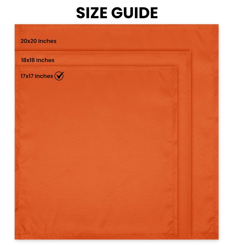 Utopia Home Orange Cloth Napkins (12 Pack, 17x17 Inches), Ideal Dinner Napkins for Halloween, Thanksgiving, Party, Wedding and Lunch/Dinner