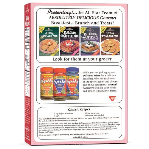 Classique Fare Belgian Waffle Mix - Light & Crisp Waffles, Pancakes, Muffins & Crepes - 16 Oz Box