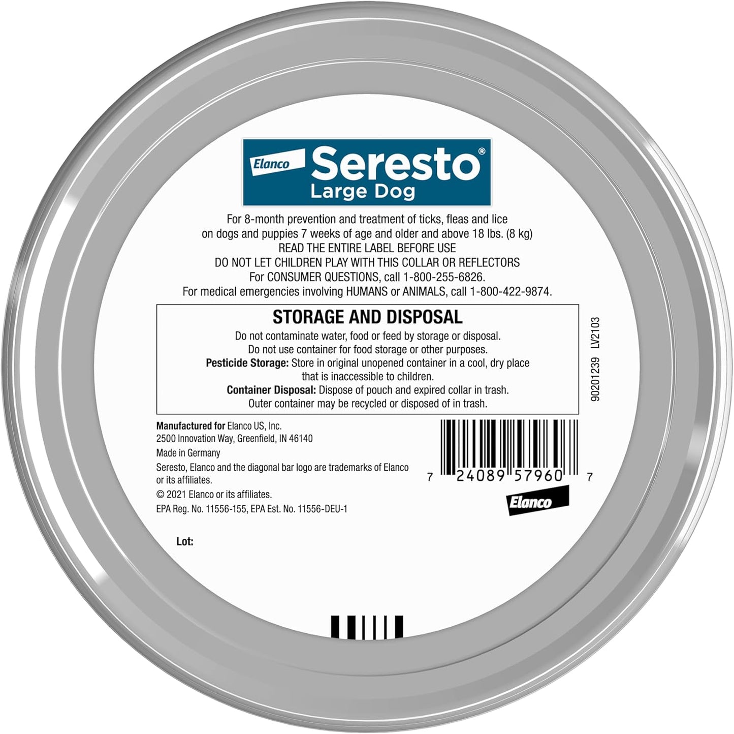 Seresto Large Dog Flea & Tick Prevention Collar - Vet-Recommended for Dogs Over 18 lbs | 2-Pack
