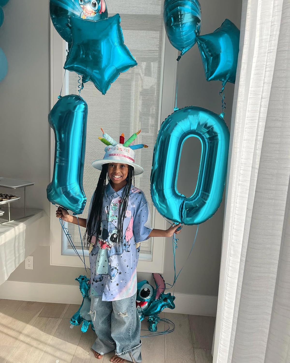 Blue Number Balloon 40 Inch | 0 Balloon for Birthday Decorations | Perfect Party Supplies