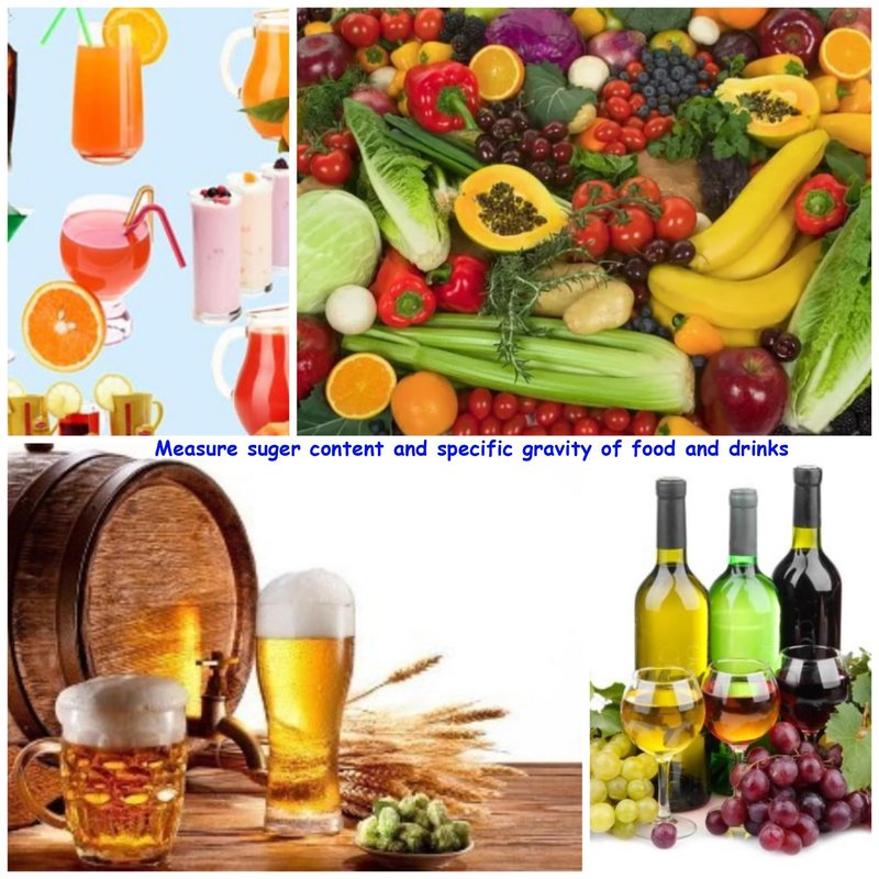 Dual Scale Brix Refractometer for Measuring Sugar Content in Food and Drink.