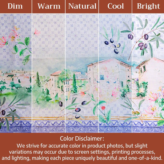 Maison d'Hermine Premium Table Cloth Round Table 100% Cotton 70 Inches Tablecloth Reusable Decorative Everyday Use for Dining Room, Farmhouse, Home, Party, Festive & Wedding - Luberon