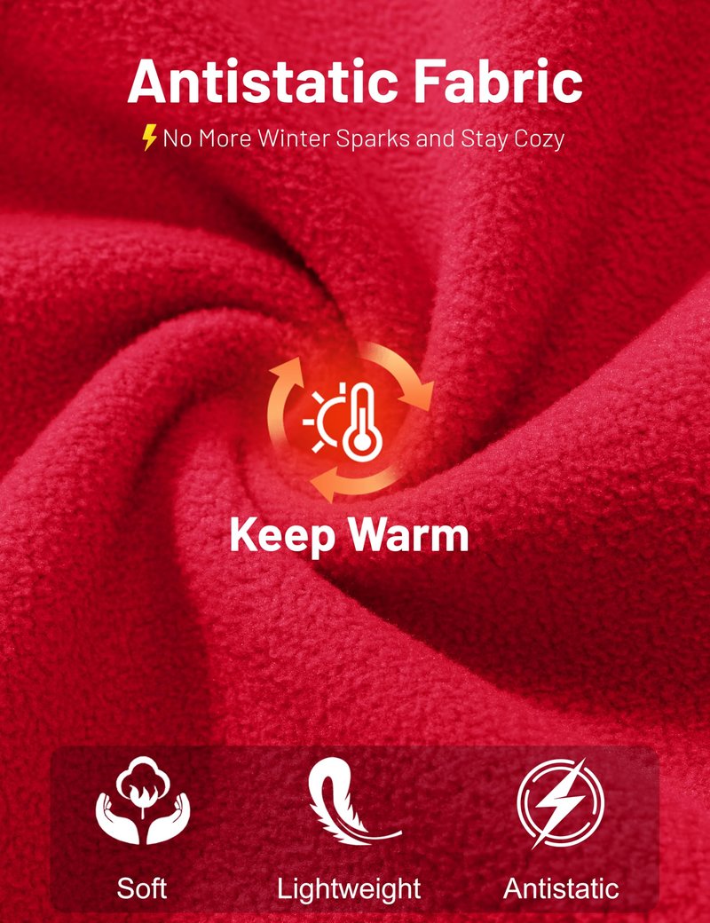 MAGCOMSEN Red Vest Women Sleeveless Polar Fleece Vests with Zipper Stand Collar Fall Winter Jacket Outerwear Warm
