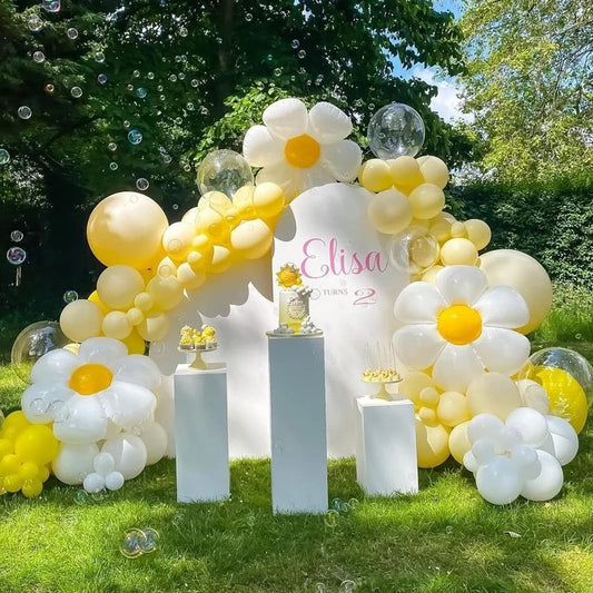 Voircoloria 130pcs Mustard Yellow Balloons Different Sizes 18" 12" 10" 5" Lemon Yellow Latex Balloon Garland Arch Kit for Birthday Baby Shower Graduation Wedding Gender Reveal Party Decorations