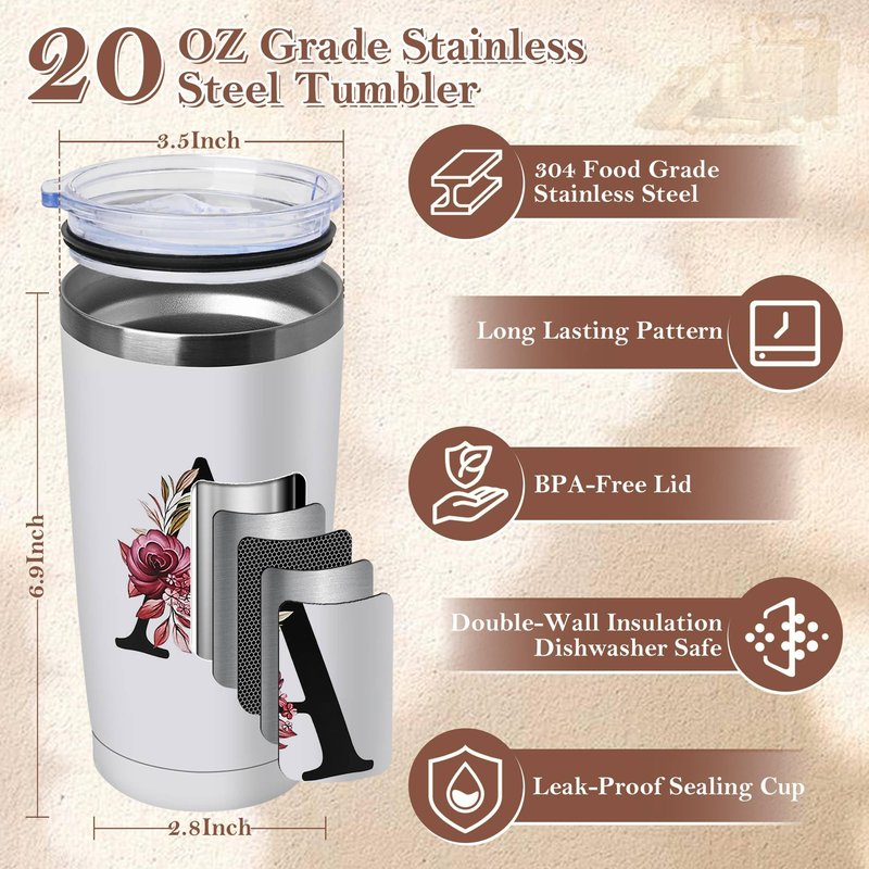 20 Oz Insulated Coffee Cup with Lid Car Tumbler Travel Mug Women Teacher Christmas Music Dance Science Gifts Daycare Special Education Need English History Sunday School Spanish Autism Reading Gym