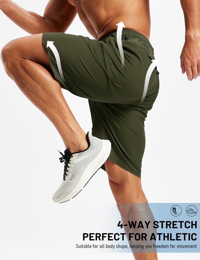 TACVASEN Mens Athletic Shorts Quick Dry Lightweight Running Gym Shorts Basketball Sports Hiking Summer Outdoor Workout Casual