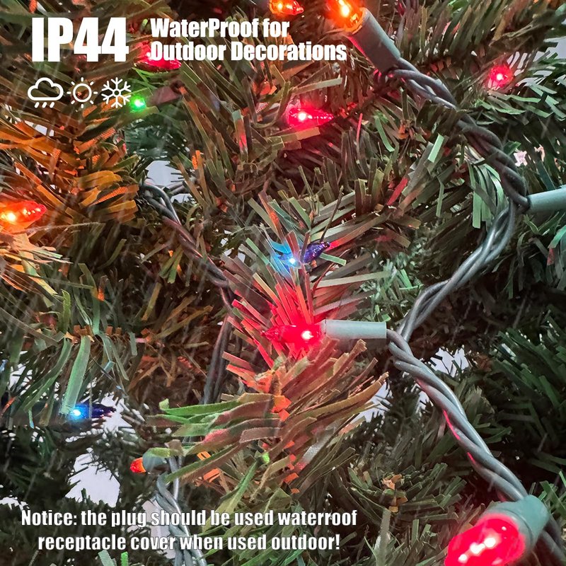 Christmas Lights 100 Count Clear Christmas Tree String Lights with White Wire for Outdoor Indoor Christmas Decorations Wedding Decorations Valentines Day Decor,UL Certified (21feet)