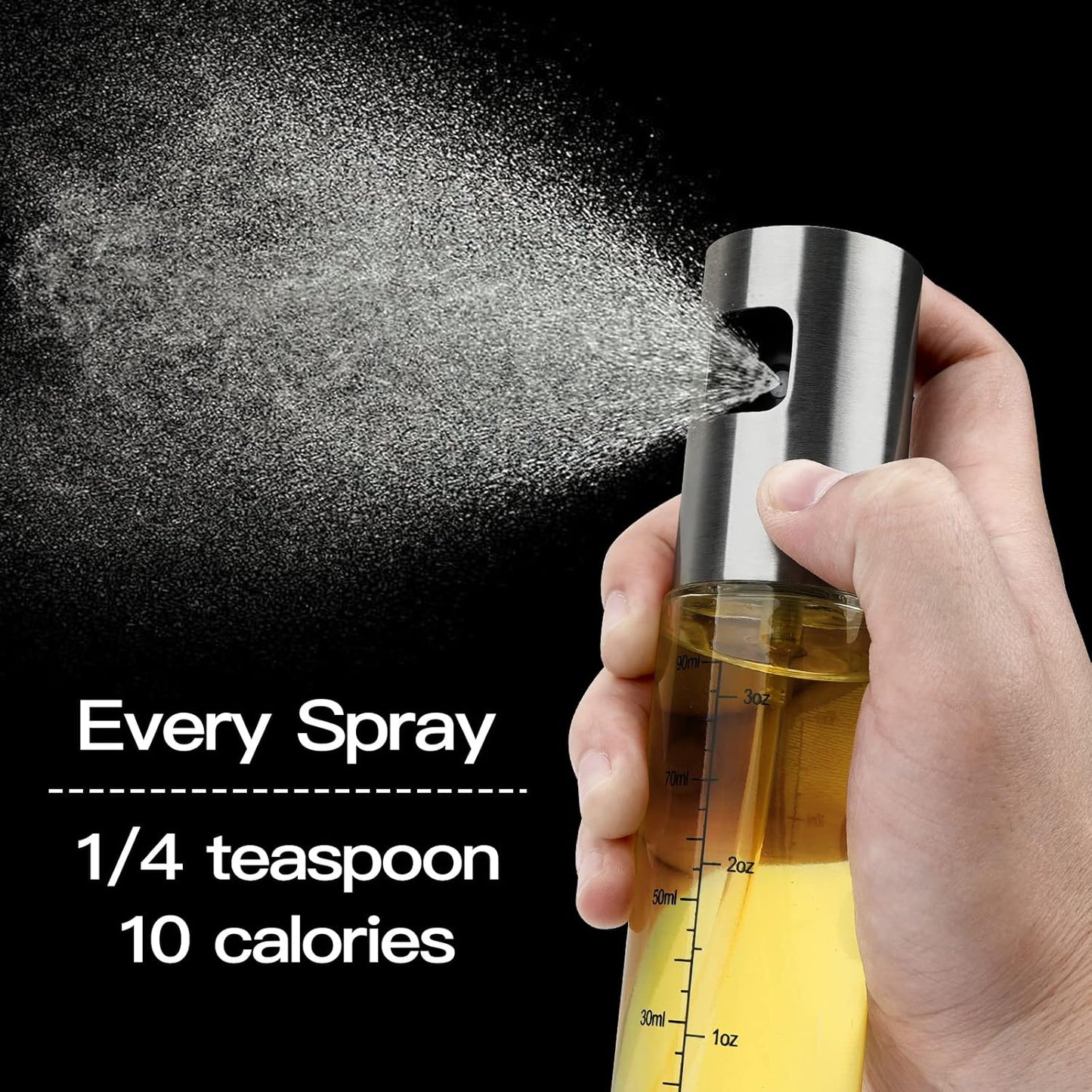 NORBASE Oil Sprayer - Upgraded Refillable Olive Oil Spray Bottle Mister | 2 Pack for Cooking & BBQ