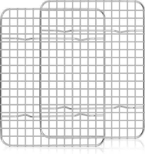 Homikit Stainless Steel Cooling Rack Set - 2 Pack, 12" x 9" Oven Racks for Baking & Roasting, Rust-Free & Dishwasher Safe