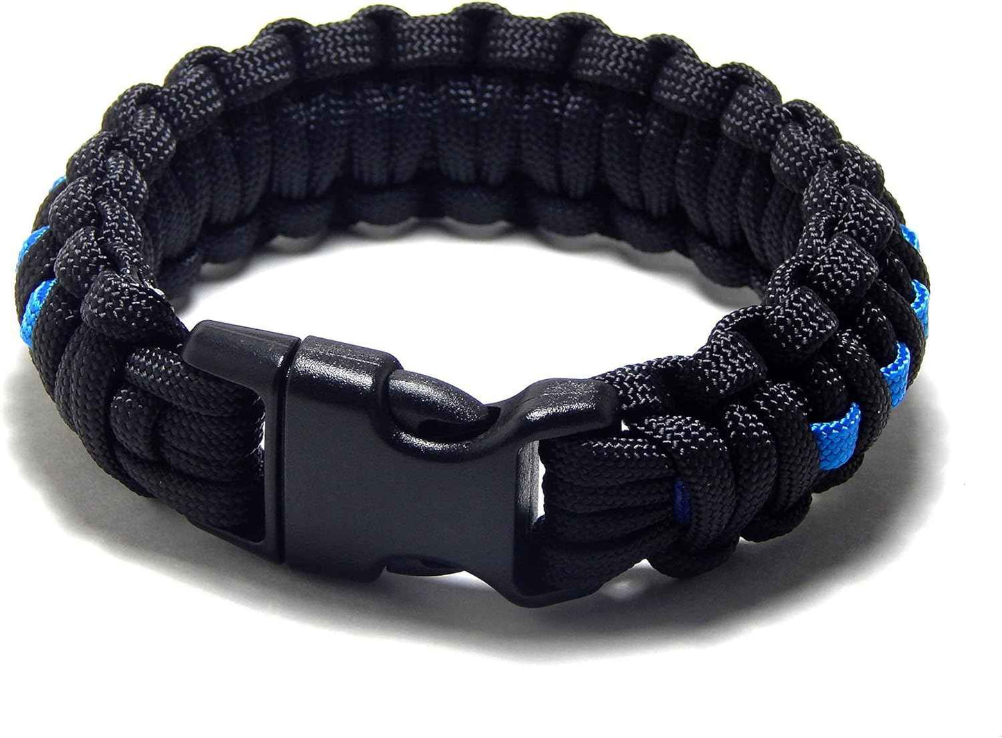 Thin Blue Line Tactical Paracord Survival Bracelet for Police & Outdoor Use