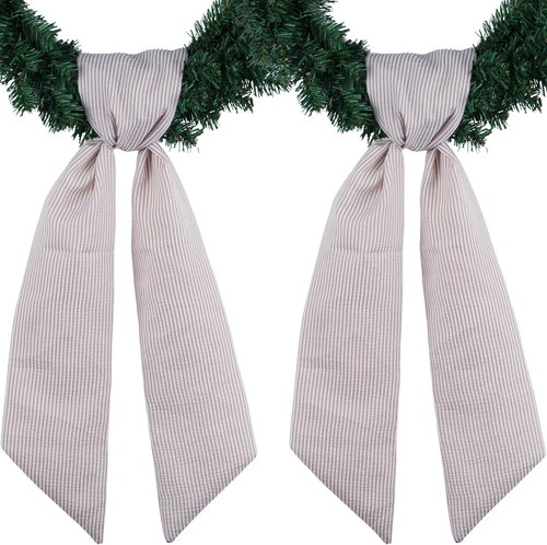 Brown Striped Wreath Ribbon Set by [Brand Name] - 2 Pack, 5.12" Wide x 54.33" Long | Perfect for Spring Decor