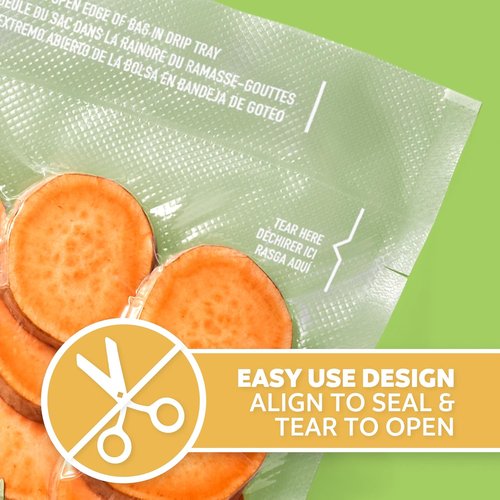 FoodSaver Quart Vacuum Seal Bags - Easy Use Pre-Cut Storage Bags | 43 Pack for Freshness