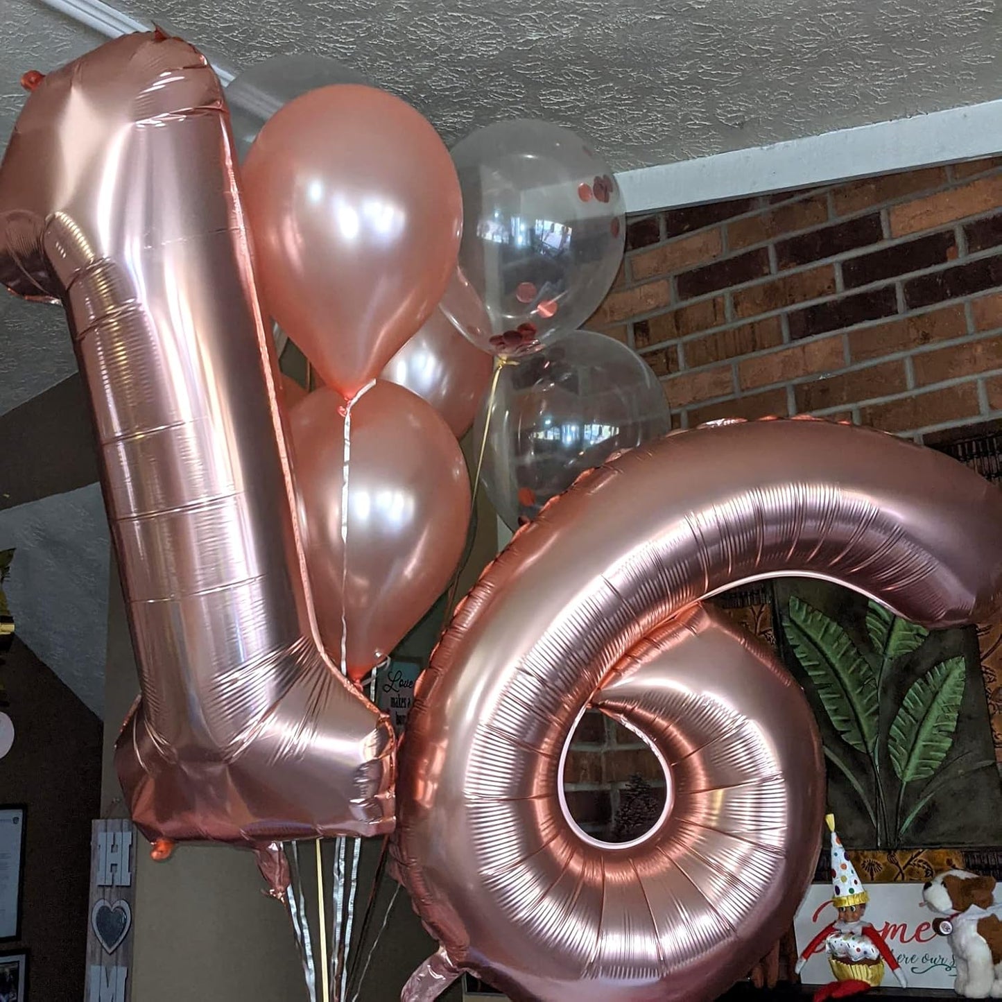 Regine Switzerland 40-Inch Rose Gold Number Balloons - Self-Inflating Foil 9 for Birthdays & Anniversaries