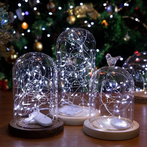 HXWEIYE Fairy Lights - 12 Pack Battery Operated 7ft Mini Twinkle String Lights for DIY Decor | White
