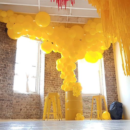 PartyWoo Mustard Yellow Balloons 100pcs Different Sizes of 36 18 12 10 5 Inch Yellow Fall Balloon Arch Kit for Birthday Engagement Baby Shower Bee Sunflower Little Cutie Party Decorations Yellow-Y10