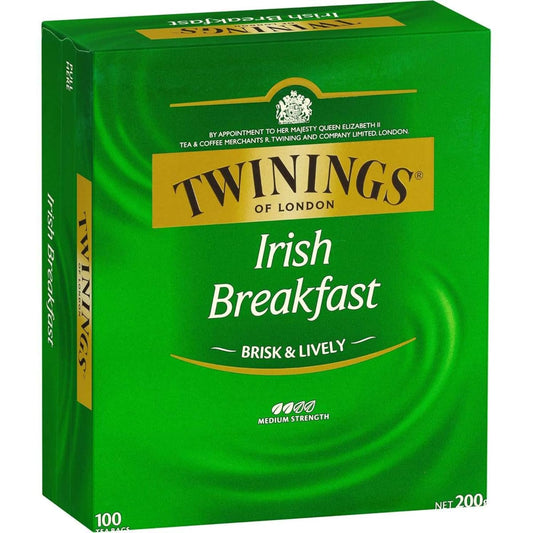 Twinings Irish Breakfast Teabags - Classic Flavor, 100 Count Pack for Energizing Mornings