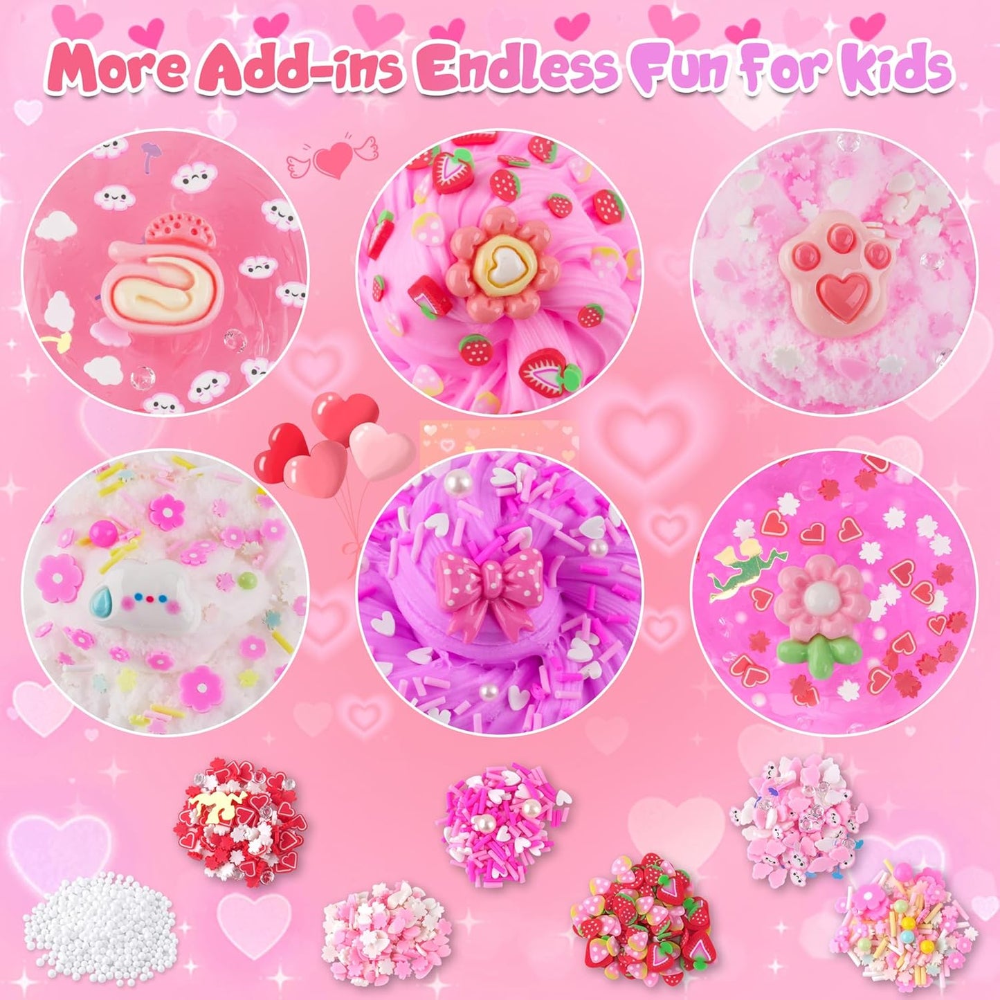 Skiennix 6 Pack Slime Set - Pink Cloud Slime Kit for Kids Ages 8-12 | Perfect Birthday Party Goodie Bag Stuffers