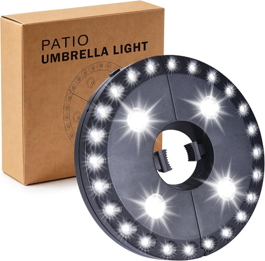 OYOCO Patio Umbrella Light - Cordless LED Lighting with 3 Brightness Modes | Fits 1.15"-2" Poles
