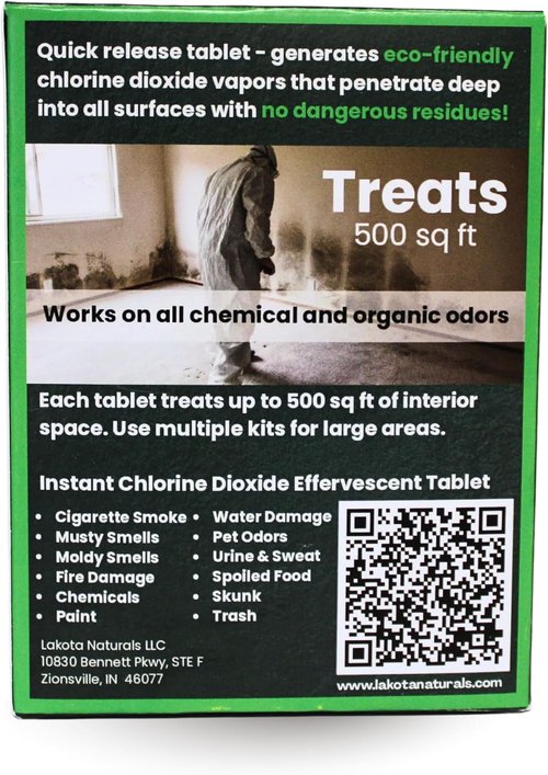 Chlorine Dioxide Fogger Kit - Professional Strength Odor Remover for Home, Car & RV | Easy-to-Use Deodorizer