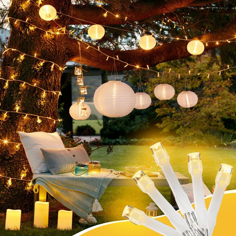 WASTROYAL 100FT Warm White String Lights – 300 LED Extra Long Waterproof Fairy Lights on Clear Wire, Plug-in Indoor Outdoor Decorations for Christmas, Wedding, Patio, Bedroom, Party
